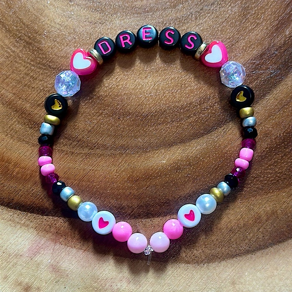 5 for $25 Taylor Swift Handmade Friendship Beaded Bracelet
“Dress”